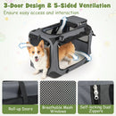 Soft Collapsible Dog Crate with Mesh Windows and 3 Doors by DirectDeals