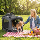 Soft Collapsible Dog Crate with Mesh Windows and 3 Doors by LJGDeals