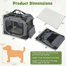 Soft Collapsible Dog Crate with Mesh Windows and 3 Doors by DirectDeals