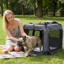 Soft Collapsible Dog Crate with Mesh Windows and 3 Doors by LJGDeals