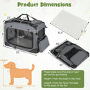 Soft Collapsible Dog Crate with Mesh Windows and 3 Doors by LJGDeals