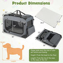Soft Collapsible Dog Crate with Mesh Windows and 3 Doors by DirectDeals