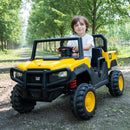 24V Ride-On Dump Truck 2-Seater with Remote Control - Yellow