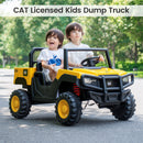 24V Ride-On Dump Truck 2-Seater with Remote Control - Yellow