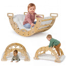 Wooden Rocking Climbing Arch with Cushion 3-in-1 Montessori