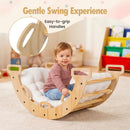 Wooden Rocking Climbing Arch with Cushion 3-in-1 Montessori by LJGDeals