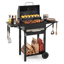 Charcoal Grill with Adjustable Chimney 284 sq.in by LJGDeals