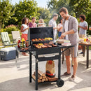 Charcoal Grill with Adjustable Chimney 284 sq.in by LJGDeals