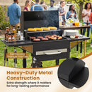 Charcoal Grill with Adjustable Chimney 284 sq.in by LJGDeals