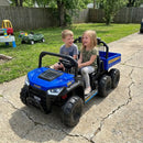 24V Kids Ride-On Dump Truck with Electric Dump Bed 2-Seater by LJGDeals