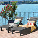 Outdoor Chaise Lounge Chair Set of 2 with 5-Position Backrest by LJGDeals