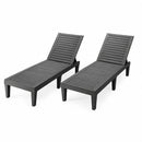 Outdoor Chaise Lounge Chair Set of 2 with 5-Position Backrest by LJGDeals