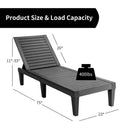 Outdoor Chaise Lounge Chair Set of 2 with 5-Position Backrest by LJGDeals