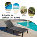 Outdoor Chaise Lounge Chair Set of 2 with 5-Position Backrest by LJGDeals