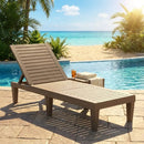 Outdoor Chaise Lounge Chair Set of 2 with 5-Position Backrest by LJGDeals