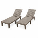 Outdoor Chaise Lounge Chair Set of 2 with 5-Position Backrest by LJGDeals
