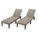 Outdoor Chaise Lounge Chair Set of 2 with 5-Position Backrest