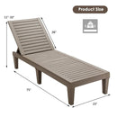 Outdoor Chaise Lounge Chair Set of 2 with 5-Position Backrest by LJGDeals