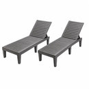 Outdoor Chaise Lounge Chair Set of 2 with 5-Position Backrest by LJGDeals