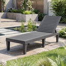 Outdoor Chaise Lounge Chair Set of 2 with 5-Position Backrest by LJGDeals