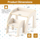 Kids Table and Chair Set with Tree Bookshelf Organizer