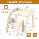Kids Table and Chair Set with Tree Bookshelf Organizer by LJGDeals