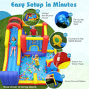 7-in-1 Inflatable Water Slide Bounce House with Dual Slides by LJGDeals