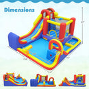 7-in-1 Inflatable Water Slide Bounce House with Dual Slides by DirectDeals