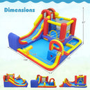 7-in-1 Inflatable Water Slide Bounce House with Dual Slides by LJGDeals