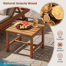 Adirondack Chair Set of 2 with Side Table - Acacia Wood by LJGDeals