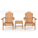 Adirondack Chair Set of 2 with Side Table - Acacia Wood by DirectDeals