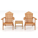 Adirondack Chair Set of 2 with Side Table - Acacia Wood by LJGDeals