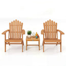Adirondack Chair Set of 2 with Side Table - Acacia Wood by DirectDeals