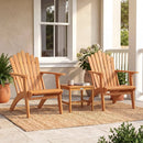 Adirondack Chair Set of 2 with Side Table - Acacia Wood by LJGDeals