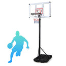 Portable Basketball Hoop Adjustable 4.1-10 Feet with Base by LJGDeals