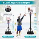 Portable Basketball Hoop Adjustable 4.1-10 Feet with Base by DirectDeals