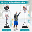 Portable Basketball Hoop Adjustable 4.1-10 Feet with Base by LJGDeals