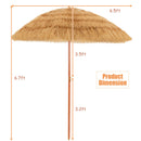 Tiki Beach Umbrella 6.5 Ft with Adjustable Tilt by DirectDeals