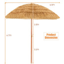 Tiki Beach Umbrella 6.5 Ft with Adjustable Tilt by LJGDeals