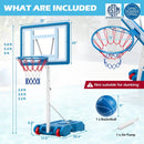 Adjustable Pool Basketball Hoop with Shatterproof Backboard by LJGDeals