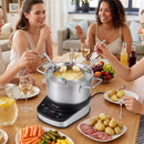 Electric Fondue Pot Set 3.2 QT with 6 Forks and Temperature Control by LJGDeals