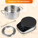 Electric Fondue Pot Set 3.2 QT with 6 Forks and Temperature Control by LJGDeals