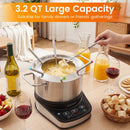 Electric Fondue Pot Set 3.2 QT with 6 Forks and Temperature Control by LJGDeals