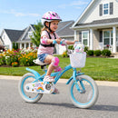 Girls Bike 12-18 Inch with Training Wheels and Basket