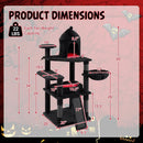 50-Inch Gothic Multi-Level Cat Tree with Castle House by LJGDeals