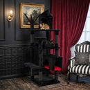 70-Inch Gothic Cat Tree with Castle and Coffin Bed by LJGDeals