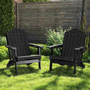Folding Adirondack Chair with High Backrest - HDPE Weather Resistant by LJGDeals
