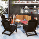 Folding Adirondack Chair with High Backrest - HDPE Weather Resistant by LJGDeals