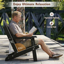 Folding Adirondack Chair with High Backrest - HDPE Weather Resistant by DirectDeals