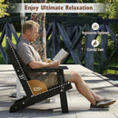 Folding Adirondack Chair with High Backrest - HDPE Weather Resistant by LJGDeals